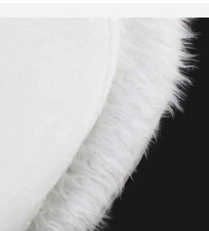 Christmas Tree Skirt White Faux Fur Xmas Floor Mat Ornaments Decoration