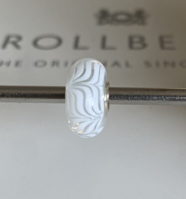 Trollbeads White Unique Bead, Extremely Rare