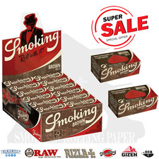 Cartine Smoking Brown Rolls King Size Slim Marrone lunghe Unbleached 24 Rotoli