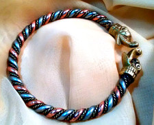 Armreif Makara Drachenköpfe Himalaya Tibet Indien Handarbeit Mixed Metal antik