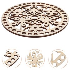 2Pcs Crochet Basket Bottom Wooden Bag Bottom Base Basket Waving Base Wooden