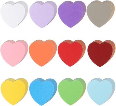 360 Pcs Heart Cutouts Paper Shapes, Assorted Color Valentine Hearts Cardstock He