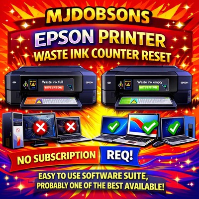 Epson XP Models Reset Almost EVERY model Waste  Reset USB Free UK Postage