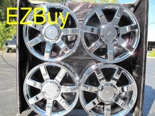 22 New Gmc Chevy Escalade Factory Chrome Wheels Rims 5309 With Plain Center Cap