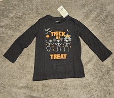 Carter  s Unisex Baby Trick Or Treat Halloween Cotton Long Sleeve Shirt Black 18M