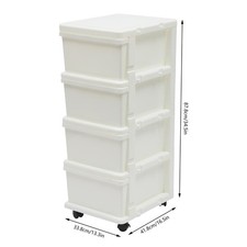 87.8cm(H) Document Storage Box Movable Office File Drawer Organizer W/ 4 Drawers