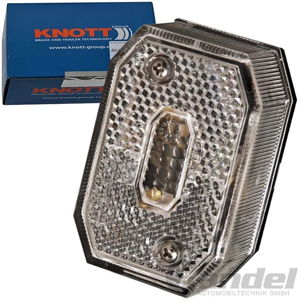 Knott Positionsleuchte Umrissleuchte Weiß Flexipoint AnhÄNger Begrenzung Stecker-image