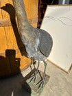 Antique Old Folk Art Paper Mache Heron Crane Bird  statue 31” primitive — photo 8