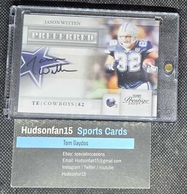 Jason Witten 2009 Playoff Prestige Preferred #5 Autograph 23/50 Dallas Cowboys