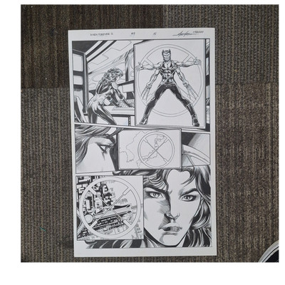 Marvel X-Men Forever 2 #9 p.15 Original Comic Art Wolverine Signed
