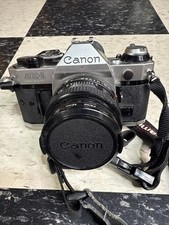 Chrome Canon AE-1 Program SLR Camera 50mm Lens - Very Nice - Tested Fast Ship