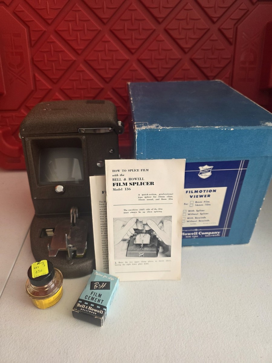 Bell And Howell Filmo 8mm Film Viewer Bright Lamp Clean Vintage