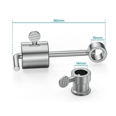 BBQ Drehspieß Gabel 304 Edelstahl für Outdoor Grills 8x8mm Stab passend