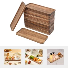 20x Rectangle Serving Wood Tray For Tea Tray Coffee Table Tay kitchen Tableware
