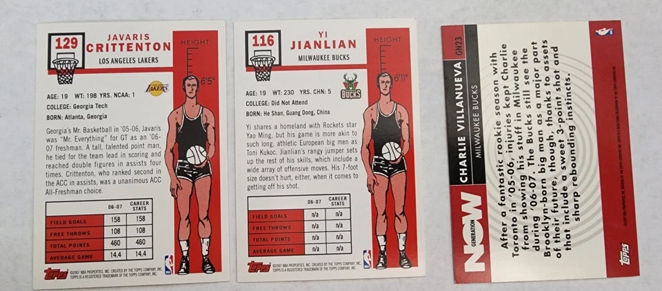 Tarjetas de baloncesto Topps 2007-08 paquete de 11 (detalles del jugador en descripción) Foto 4 de 4