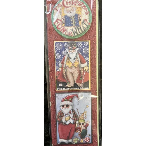 Dimensional MARY ENGELBREIT "IS CHRISTMAS FUN OR WHAT?" Stickers Free Shipping - Picture 3 of 4