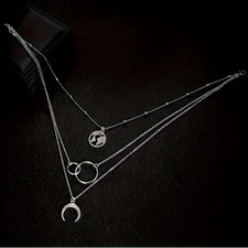 Moon Star Necklace Multi Layer Necklace Alloy Necklace Women's Jewelry