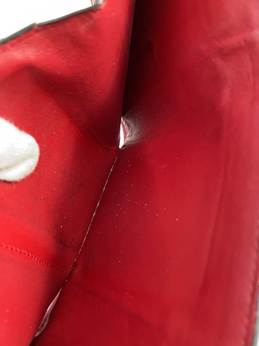 GIVENCHY Trifold Wallet Red Solid Color Men's - image 6