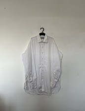 Turnbull & Asser Striped Shirt White Men’s 16 1/2 Made In England