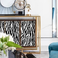Zebra Print Wallpaper Black