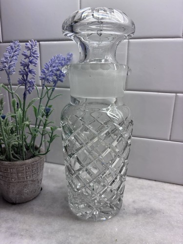 2 Spout Crystal Cocktail Shaker/Carafe Crystal Stopper Starburst Waterford Style