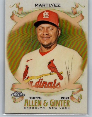 2021 Topps Allen & Ginter Chrome #296 Carlos Martinez Gold Refractor /50 E51