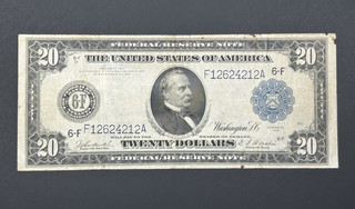 1914 $20 Federal Reserve LARGE Note US Bill LOW Shipping!!!