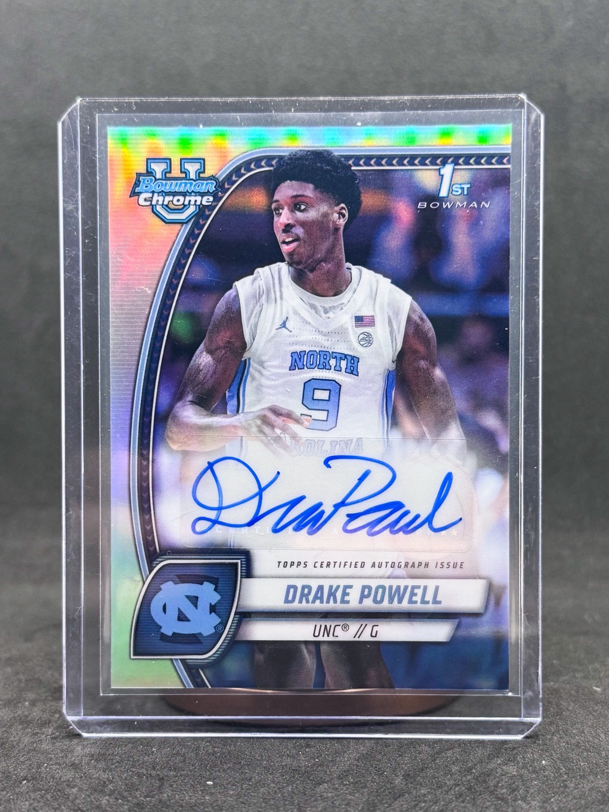 2024-25 Bowman Chrome U Drake Powell Auto Refractor Prospect #69