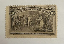  US Scott #237 Mint* (MNH, OG) COLUMBIAN 10¢, NH, SCV $265