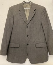 Bert Pulitzer Men's Sport Coat Blazer 3 Button Brown check Poly Wool Size 42R