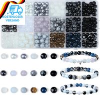8Mm Schwarze Perlen Glasperlen FüR ArmbäNder Perlen Zum AuffäDeln Bunt Kandi Bea