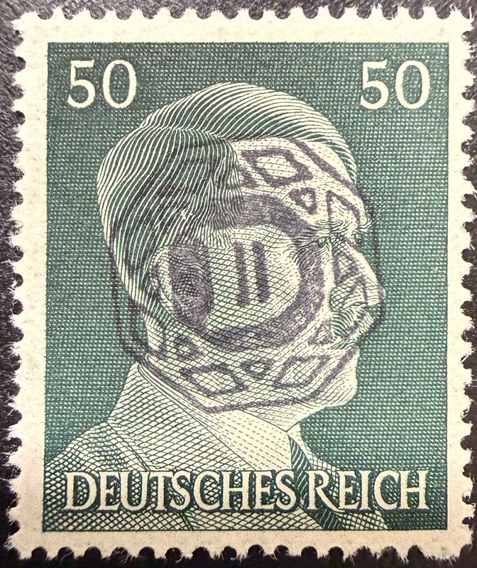 Adolf Hitler Stamp Ovpt”ll”