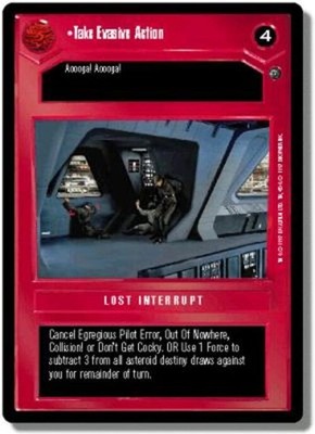 Take Evasive Action Star Wars CCG Decipher Dagobah Limited
