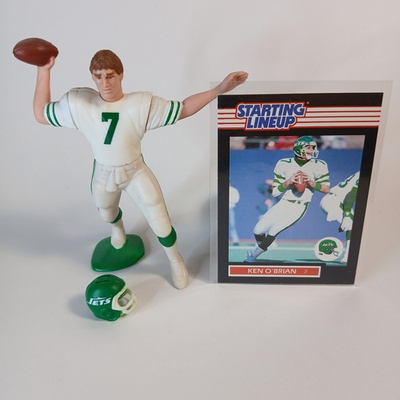 #ad #ad NEW YORK JETS Ken O#x27;Brien 1989 Starting Lineup open NFL football figure card $39.94