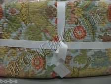 Pottery Barn Floral Stripe Spring Genevieve Reversible Patchwork Bed Quilt TWIN