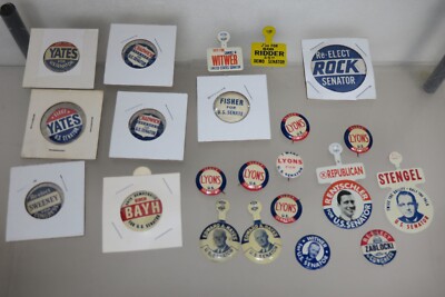 21 Vintage U.S. Senator Campaign Button Pinback Lot