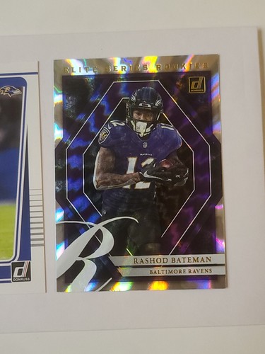 2021 Donruss Football Rashod Bateman Base Rated Rookie And Elite Series RC - Picture 4 of 8