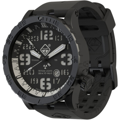 Hazard 4 Heavy Water Diver Watch Mens Titanium Steel Nightwatch GGYG White GMT