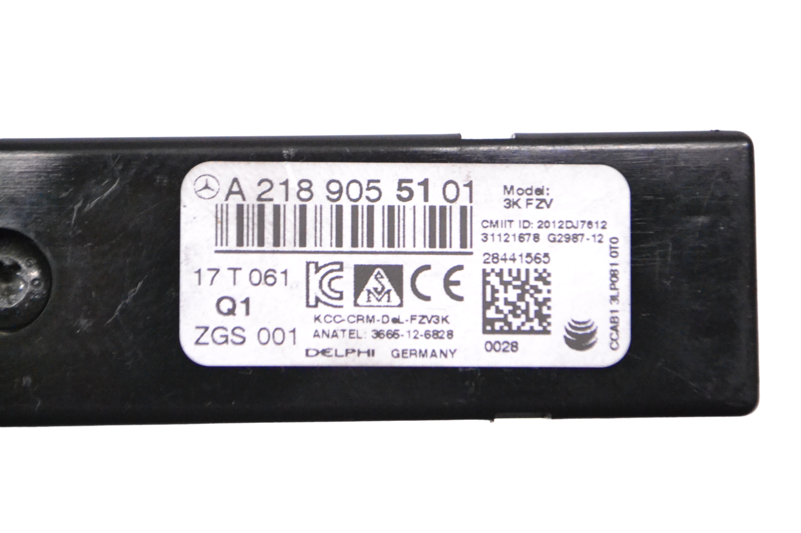 Mercedes C218 Antenna Amplifier A2189055101 CLS220d 2017 RHD 