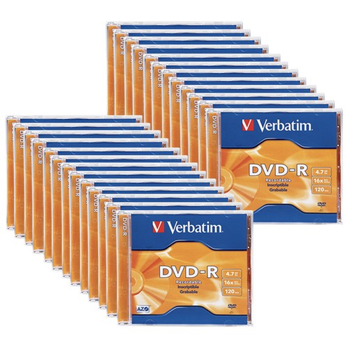 25pc Verbatim DVD R 4 7GB 16x Speed Blank Discs Media Data Storage W 25pc verbatim dvd r 4 7gb 16x speed blank discs media data storage w