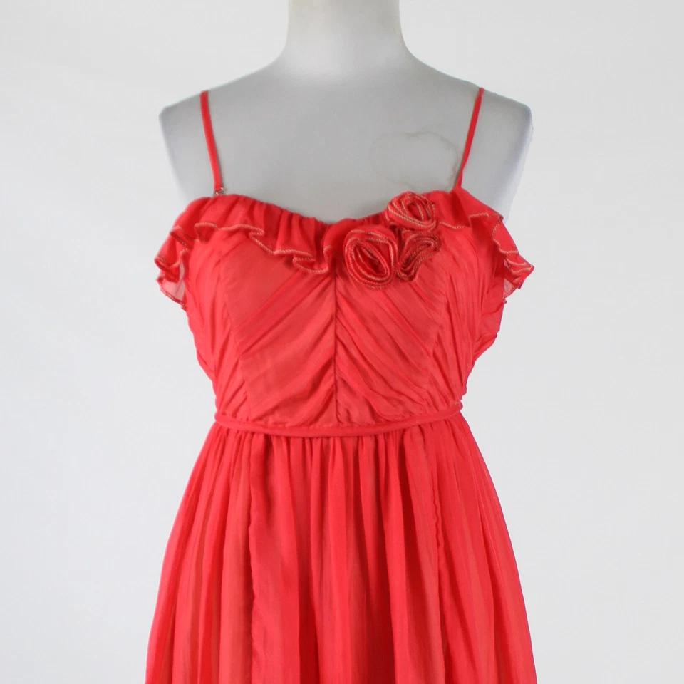 Vestido de cóctel rosa salmón 100% seda FROCK BY TRACY REESE correa espagueti 4 Foto 2 de 4