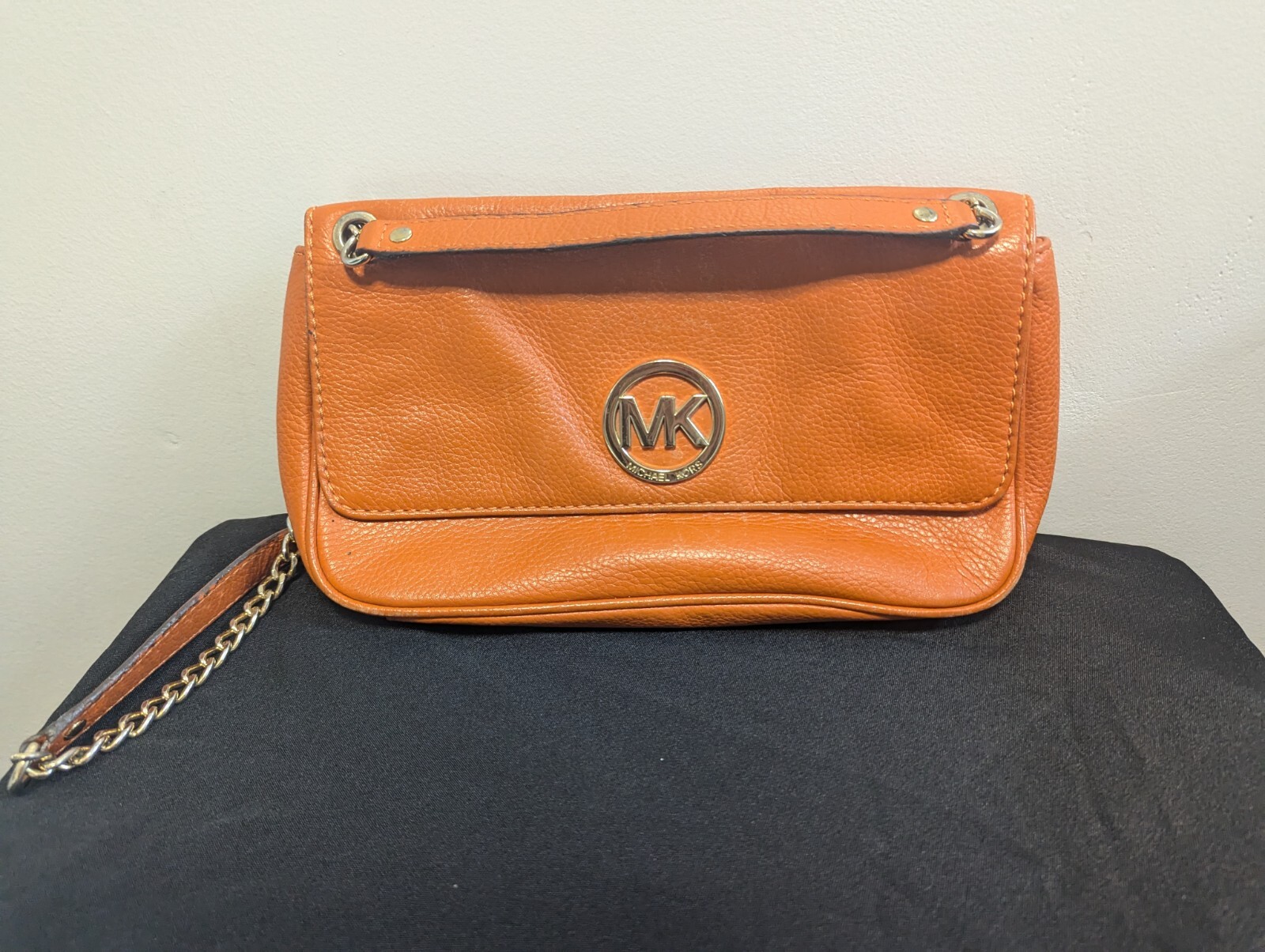 Michael Kors Tangerine Leather Shoulder/Crossbody Bag