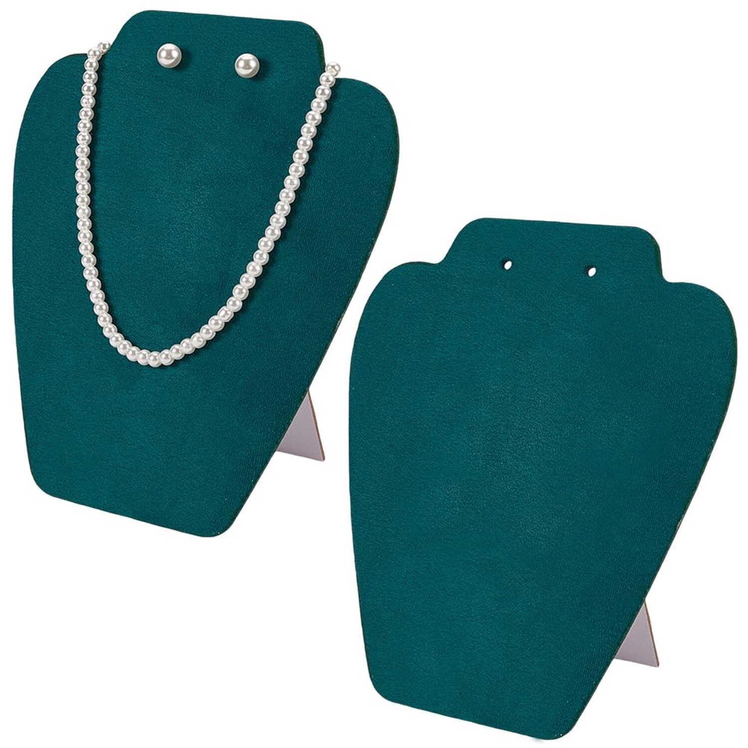 FINGERINSPIRE 2 PCS Velvet Jewelry Necklace Display Stand 7.68 inch Height Da...