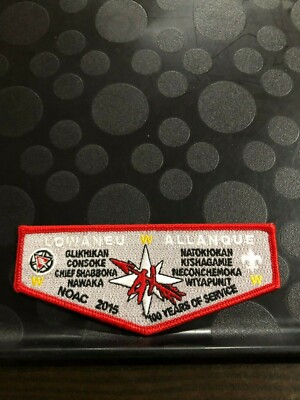 OA LOWANEU ALLANQUE LODGE 41 100th ANN/2015 NOAC FLAP