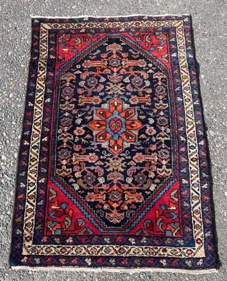 Semi-Antique Kurdish Bijar Rug (3x4')
