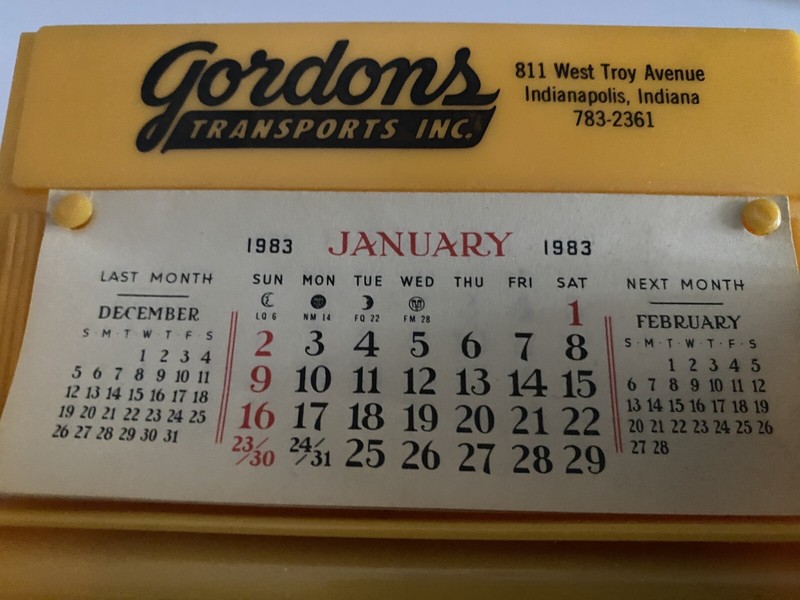 Gordon’s Transports Desk Top Calendar