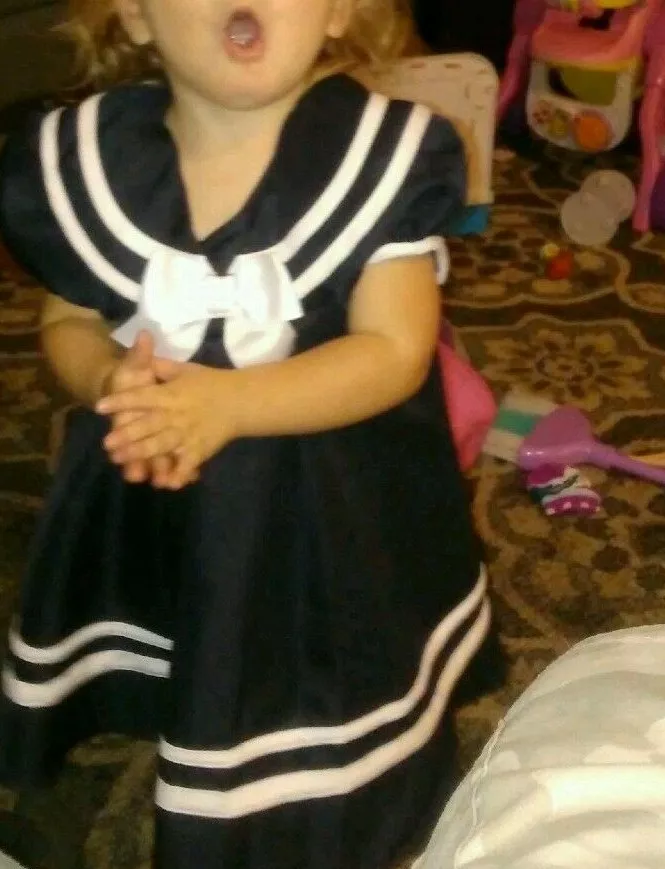 Rare editions navy best sale dress