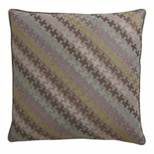 Crate and Barrel-HELIOS Pillow Cover-20" Houndstooth Lavender/Maize/Neutral-NWOT