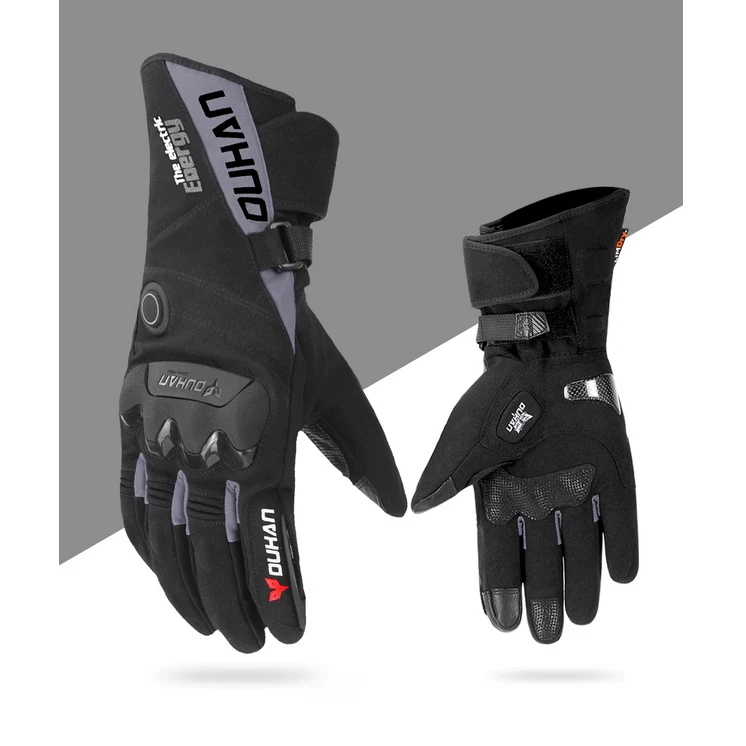 Guantes de invierno para moto guantes térmicos recargables impermeables a prueba de viento talla XL Foto 2 de 4