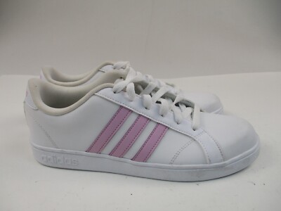 Adidas Baseline Womens Size White Pink Shoes Leather
